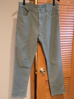 Faherty Men's Slim Jeans in Sage Green